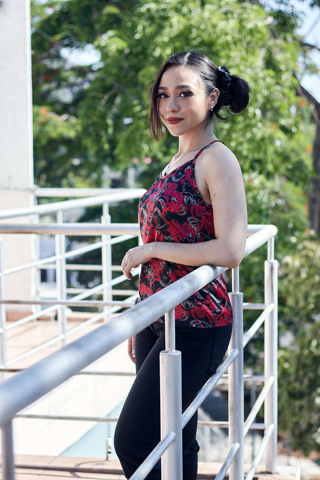 Blusa tirantes dragones