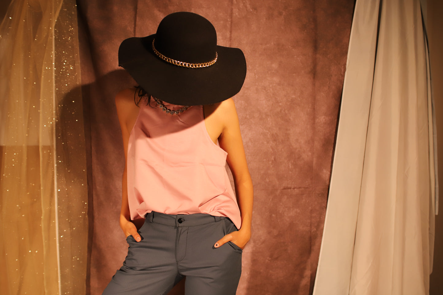 Blusa Halter Rosa
