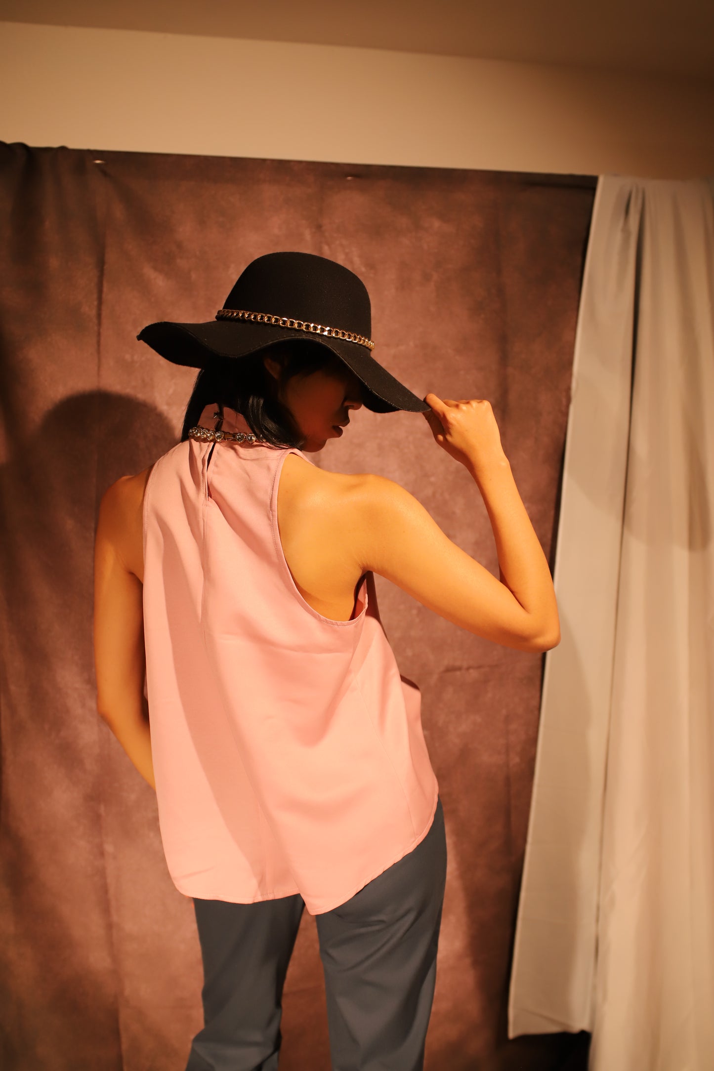 Blusa Halter Rosa