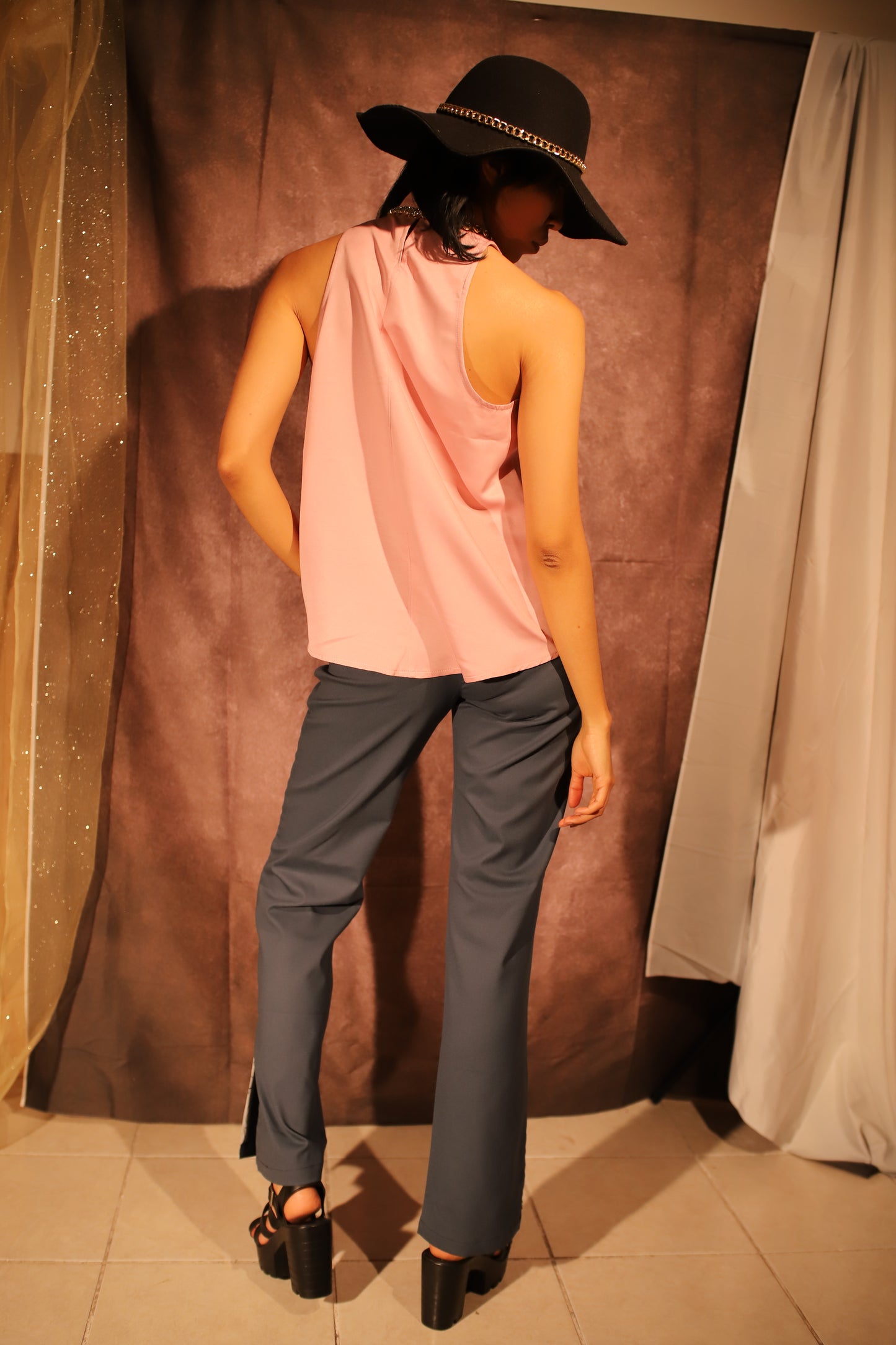 Blusa Halter Rosa