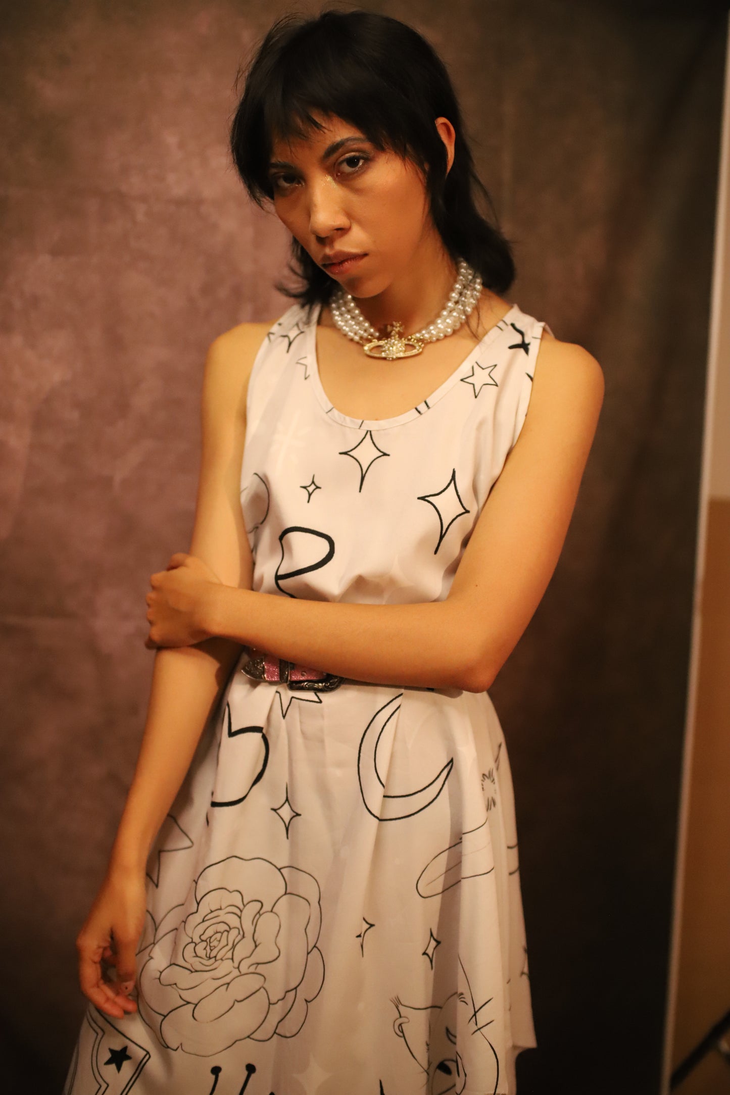 Vestido Sailor estampado